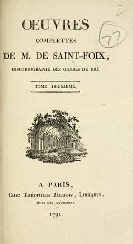 Tapa de Oeuvres complettes
