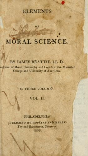 Tapa de Elements of moral science.