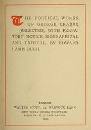 Tapa de The poetical works of George Crabbe (selected)