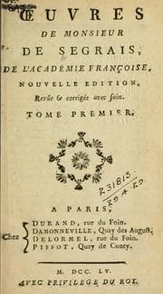 Tapa de Oeuvres de monsieur de Segrais, de l'Académie françoise..
