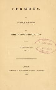Tapa de Sermons on various subjects