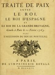 Tapa de Traité de paix entre le roi, le roi d'Espagne et le roi de la Grande-Bretagne