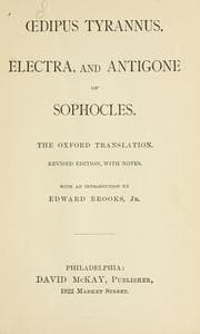 Tapa de dipus Tyrannus, Electra, and Antigone of Sophocles