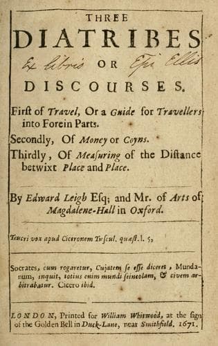 Tapa de Three diatribes or discourses