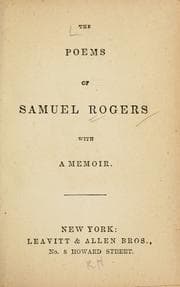 Tapa de The poems of Samuel Rogers