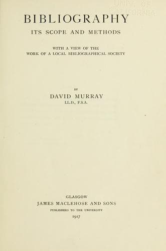 Tapa de Bibliography