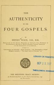 Tapa de The authenticity of the four Gospels ..