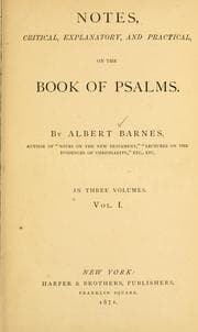 Tapa de Notes, critical, explanatory, and practical, on the book of Psalms