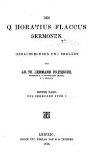 Tapa de Des Q. Horatius Flaccus Sermonen
