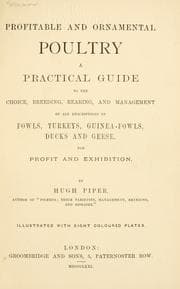 Tapa de Profitable and ornamental poultry