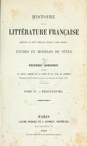 Tapa de Histoire de la littérature française depuis le 16e siècle jusqu'à nos jours