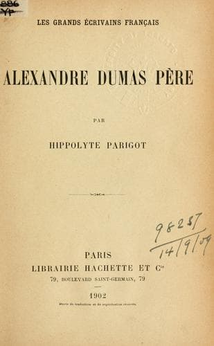 Tapa de Alexandre Dumas père