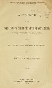 Tapa de A catalogue of the fishes known to inhabit the waters of North America