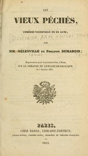Tapa de Les vieux péchés