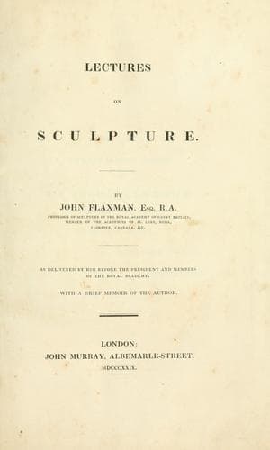 Tapa de Lectures on sculpture.