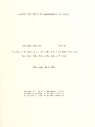 Tapa de Automatic discovery of heuristics for nondeterministic programs from sample execution traces