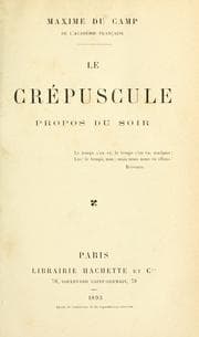 Tapa de Le crépuscule