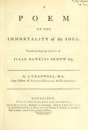 Tapa de A poem on the immortality of the soul