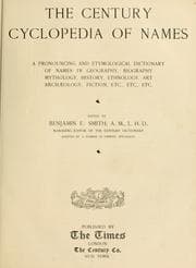 Tapa de The Century cyclopedia of names