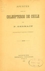 Tapa de Apuntes entomolójicos