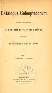 Tapa de Catalogus coleopterorum hucusque descriptorum synonymicus et systematicus