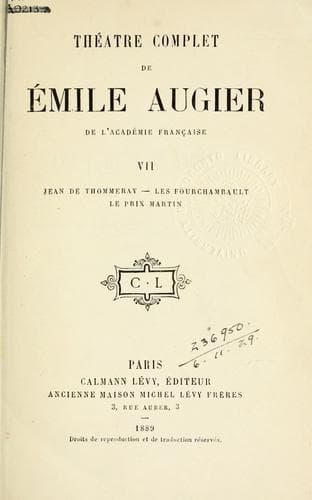 Tapa de Théâtre complet.