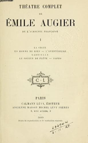 Tapa de Théâtre complet.