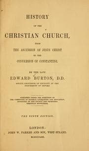 Tapa de History of the Christian church from the ascension of Jesus Christ to the conversion of Constantine