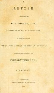 Tapa de A letter addressed to R.H. Bishop, D.D., President of Miami University