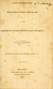 Tapa de Four propositions sustained against the claims of the American Home Missionary Society