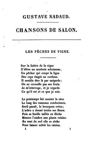 Tapa de Chansons