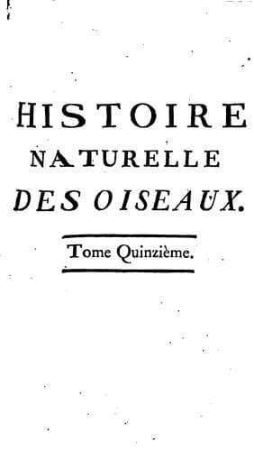 Tapa de Histoire naturelle des oiseaux