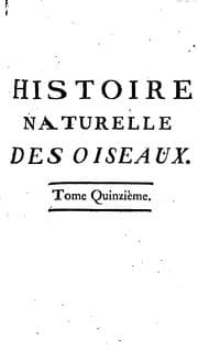 Tapa de Histoire naturelle des oiseaux