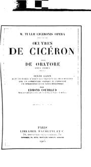 Tapa de M. Tullii Ciceronis Opera: Oeuvres de Cice?ron. De oratore liber primus