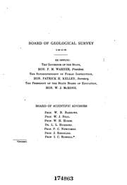 Tapa de Report of the State Board of Geological Survey