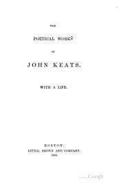 Tapa de The Poetical Works of John Keats