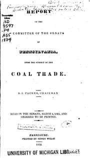 Tapa de Report of the Committee of the Senate of Pennsylvania, Upon the Subject of ..