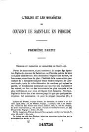 Tapa de Études d'archéologie byzantine: L'église et les mosaïques du couvent de ..