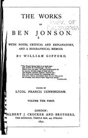 Tapa de The Works of Ben Jonson: With Notes, Critical and Explanatory, and a ...