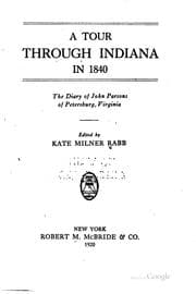 Tapa de A Tour Through Indiana in 1840