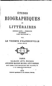 Tapa de Études biographiques et littéraires: George Sand, Prescott, Michelet, Lord Brougham