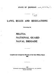 Tapa de Laws, Rules & Regulations Governing the Militia, National Guard, Naval Brigade