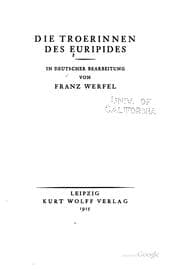 Tapa de Die  Troerinnen des Euripides