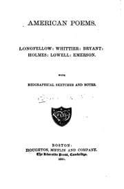 Tapa de American Poems: Longfellow: Whittier: Bryant: Holmes: Lowell: Emerson