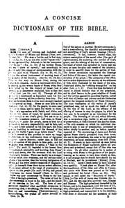 Tapa de A concise dictionary of the Bible