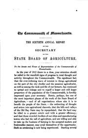 Tapa de Annual Report of the Secretary of the Board of Agriculture