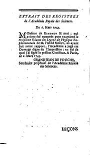 Tapa de Leçons de physique experimentale