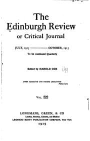 Tapa de The Edinburgh Review: or Critical Journal.
