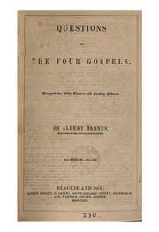 Tapa de Questions on the four Gospels
