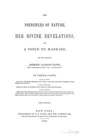 Tapa de The Principles of Nature, Her Divine Relations, and a Voice to Mankind